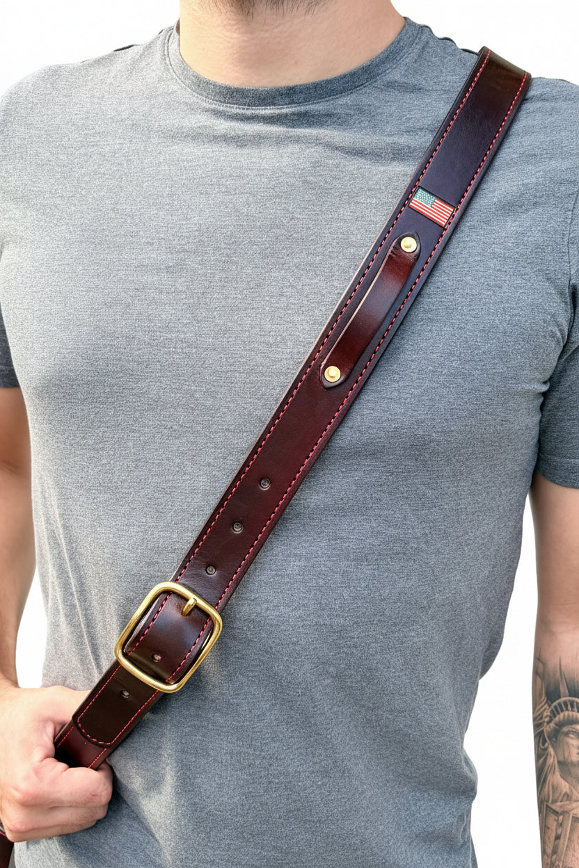 Custom Leather Firefighter Radio Strap & Bucket