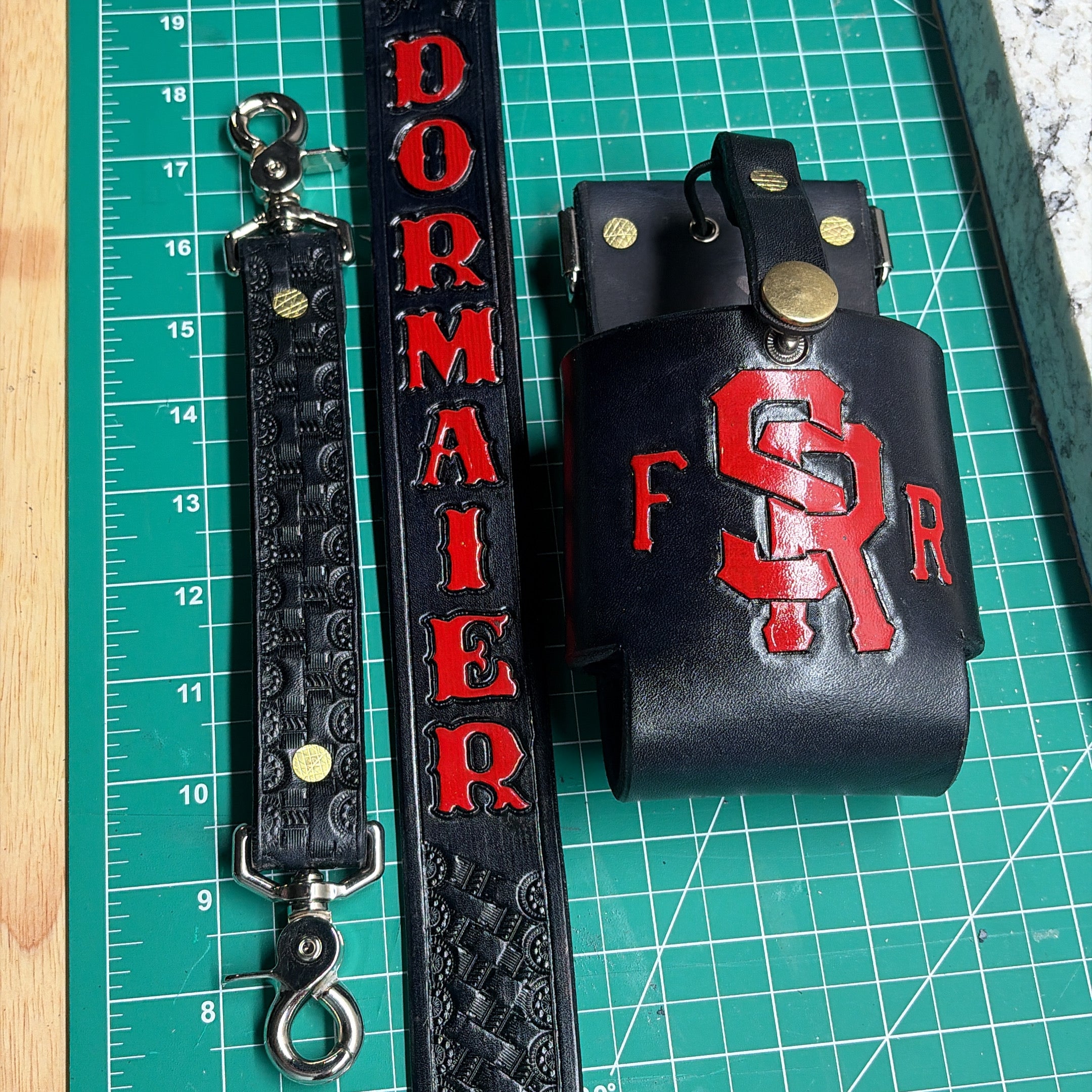 Leather Radio Strap and Radio Holster