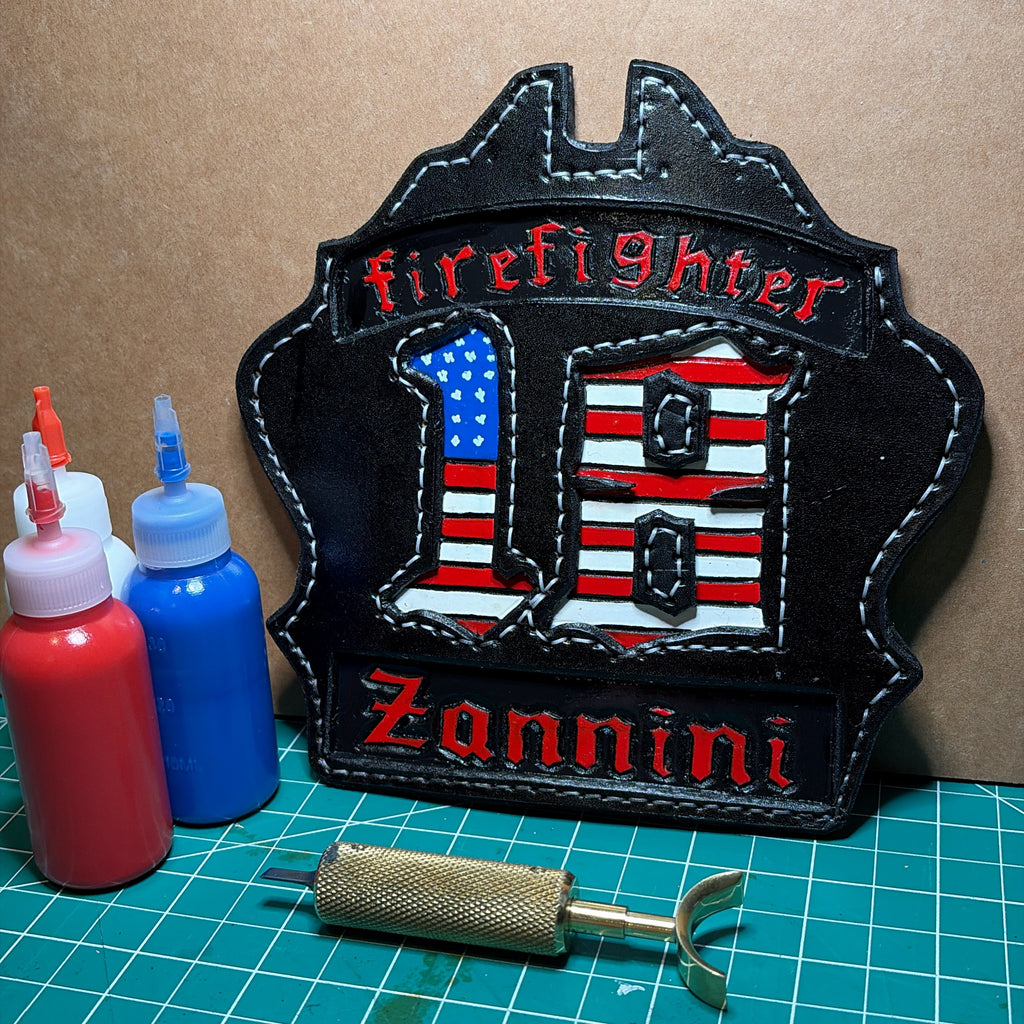 Leather Fire Helmet Shield