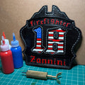 Leather Fire Helmet Shield