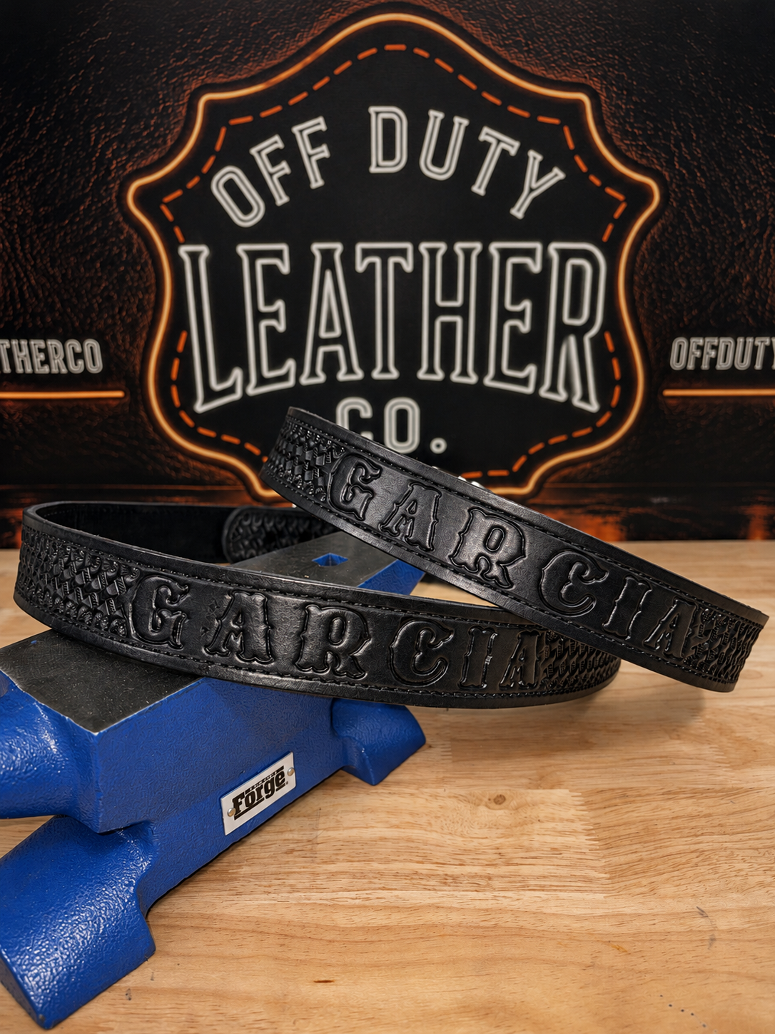 Custom Hand-Tooled Leather Duty Belt