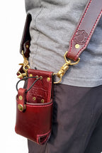 Custom Leather Firefighter Radio Strap & Bucket