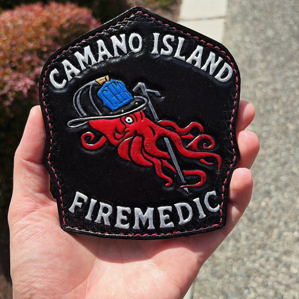 Leather Fire Helmet Shield