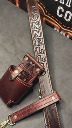 Custom Leather Firefighter Radio Strap & Bucket